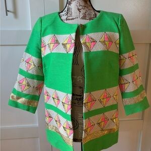 Neon Green and Gold Ella Luna Women's Jacket